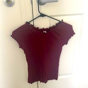 Dark Maroon Shirt Tight from Old Navy